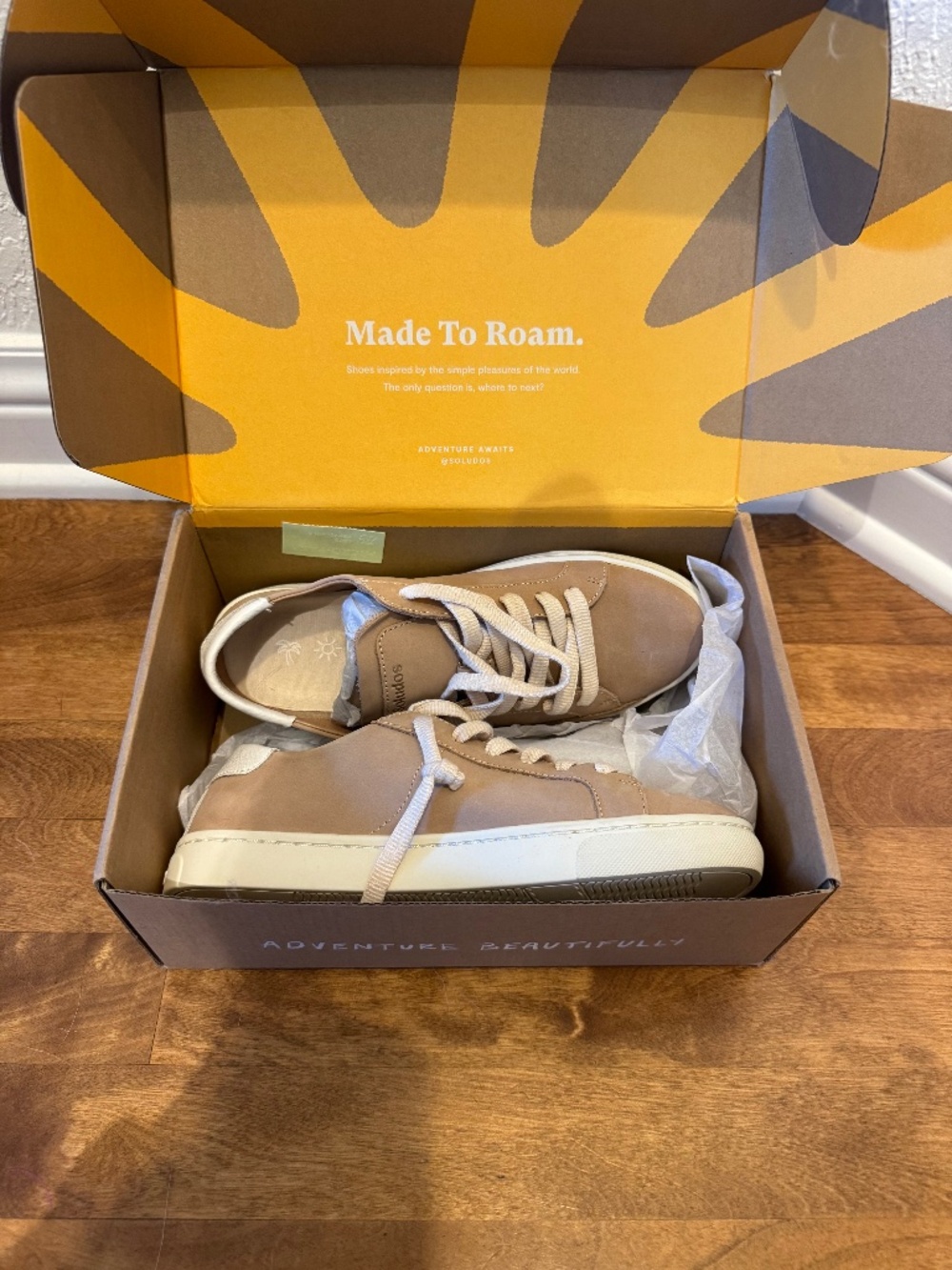 Soludos Women's Ibiza Classic Lace-Up Leather Sneaker Nude, Size 7.5